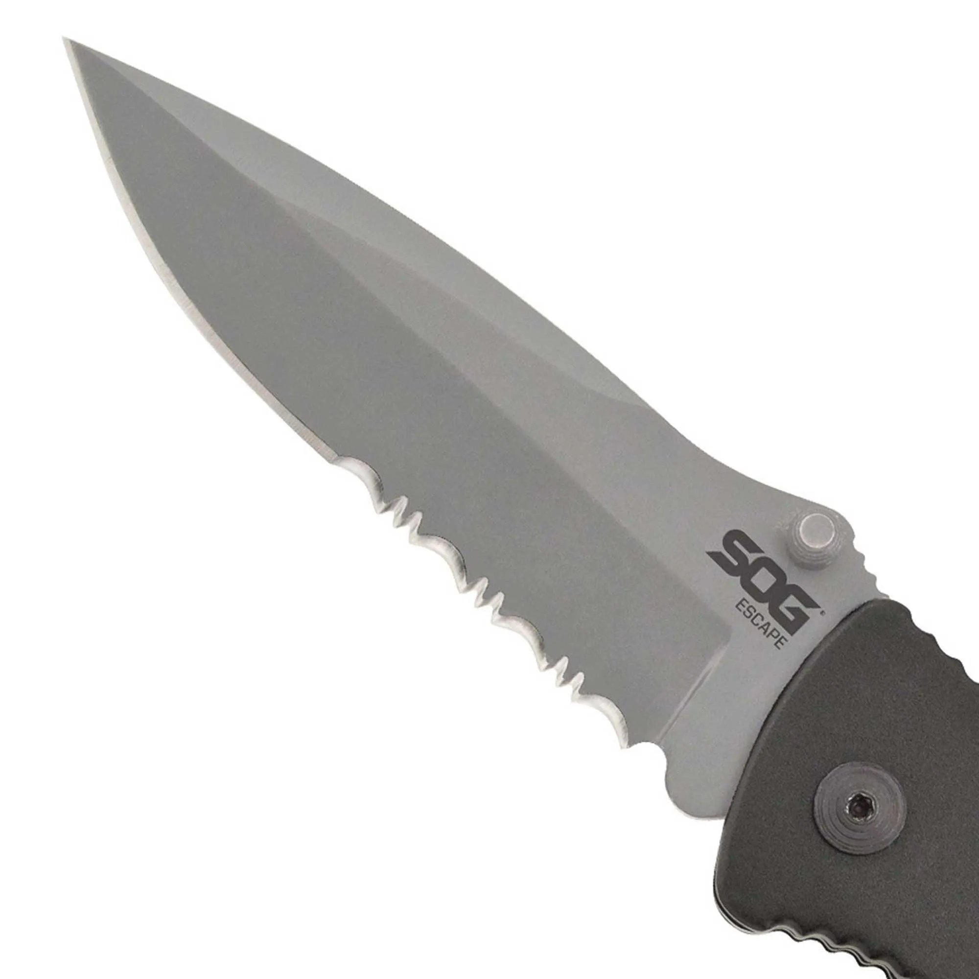 SOG Folding Knife - Escape Bead Blasted Finish Clip Point Steel Blade | FF24-CP