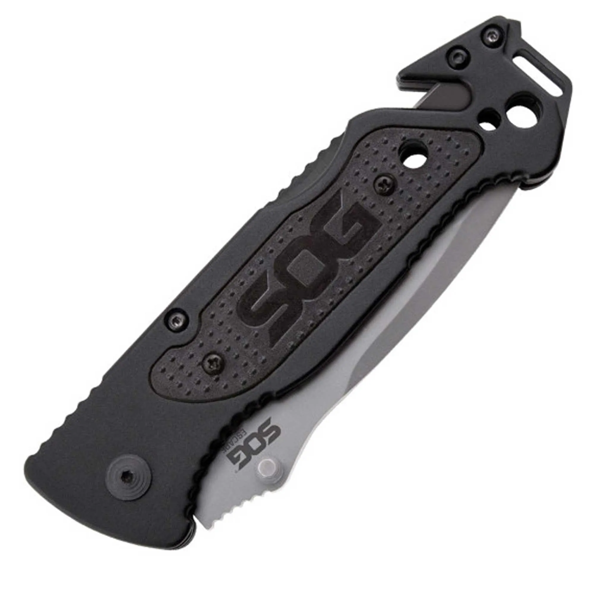 SOG Folding Knife - Escape Bead Blasted Finish Clip Point Steel Blade | FF24-CP