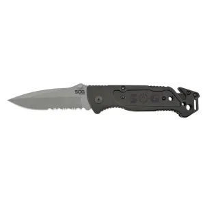 SOG Folding Knife - Escape Bead Blasted Finish Clip Point Steel Blade | FF24-CP