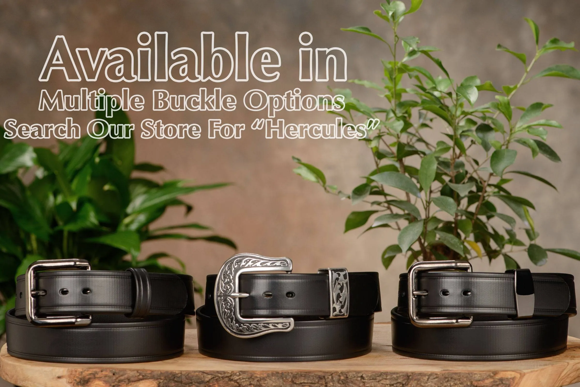 The Hercules Belt™ -  Black Max Thick With Stainless Buckle 1.50" (H500BK)