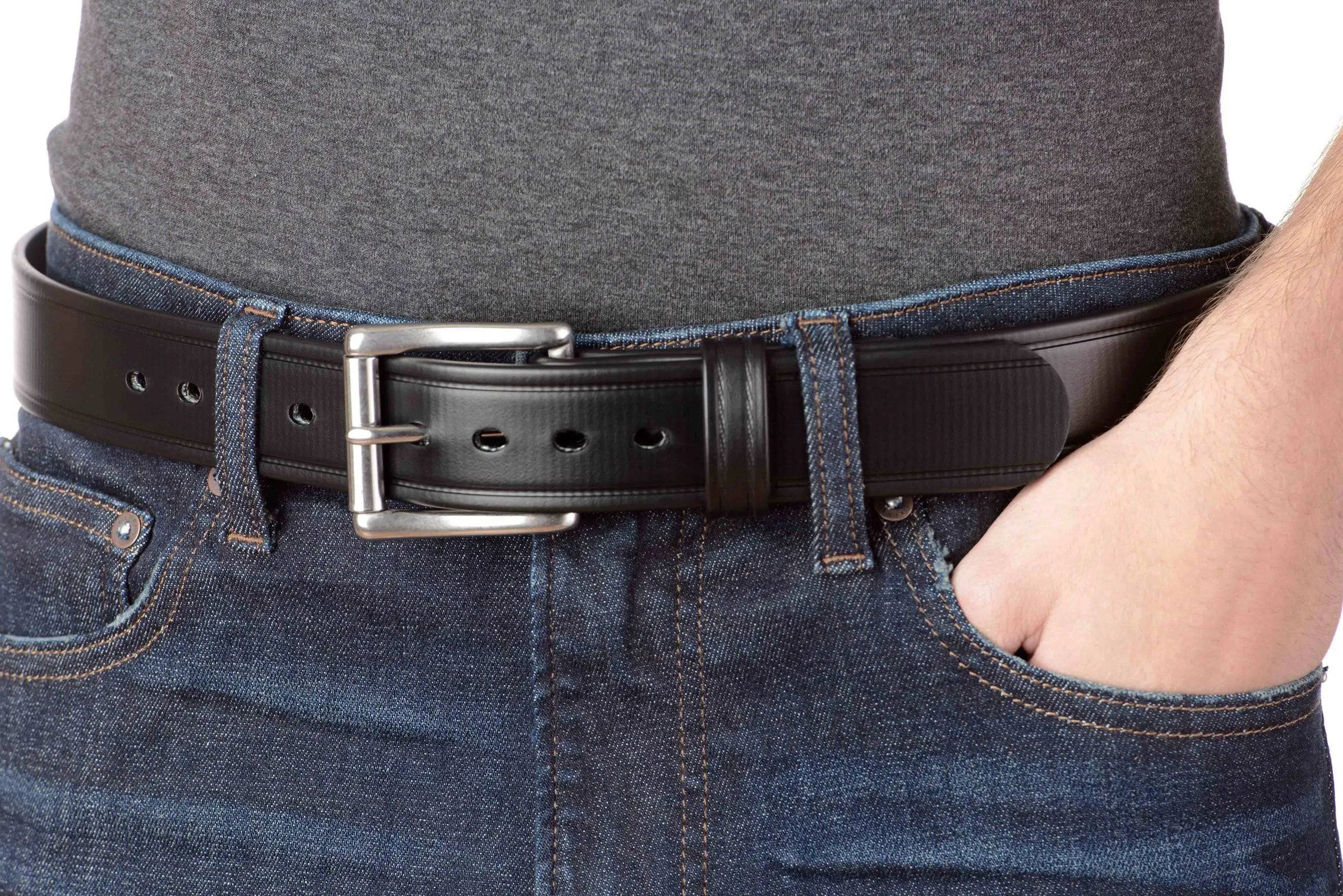 The Hercules Belt™ -  Black Max Thick With Stainless Buckle 1.50" (H500BK)