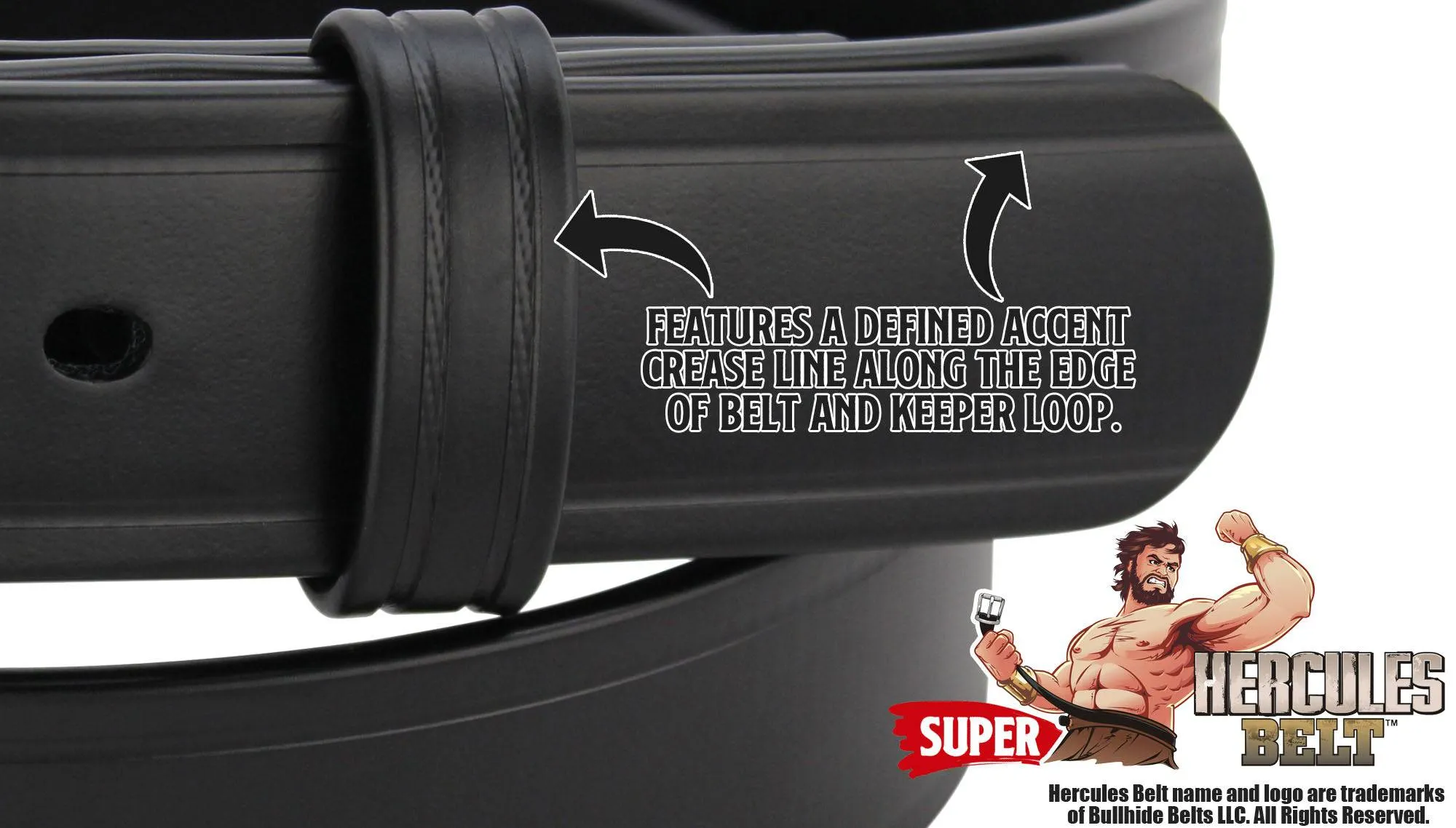 The Hercules Belt™ -  Black Max Thick With Stainless Buckle 1.50" (H500BK)