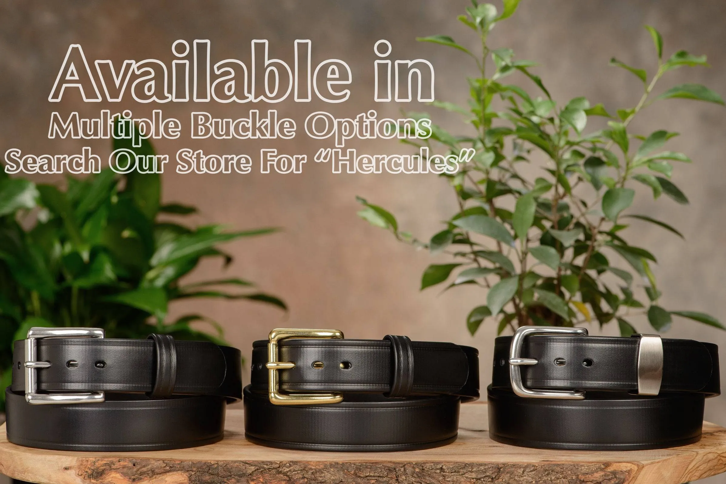 The Hercules Belt™ -  Black Max Thick With Stainless Buckle 1.50" (H500BK)