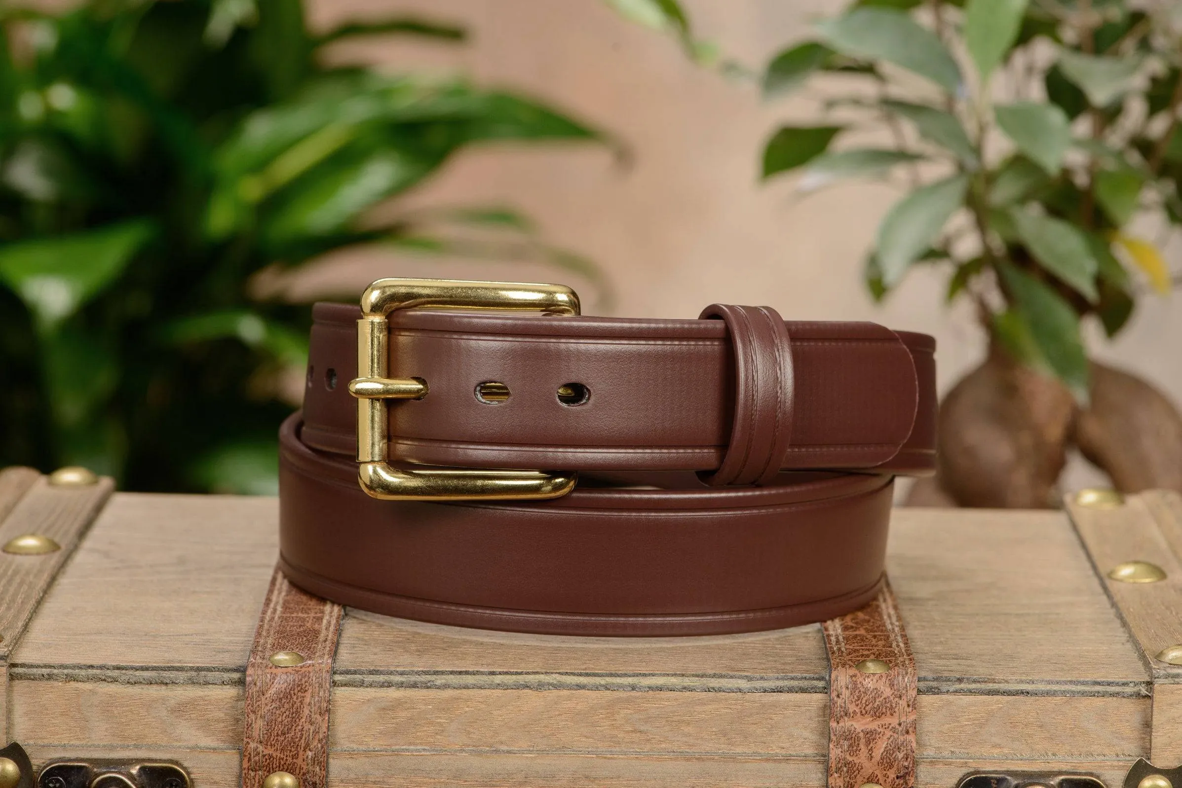 The Hercules Belt™ -  Brown Max Thick With Brass Buckle 1.50" (H505BR)