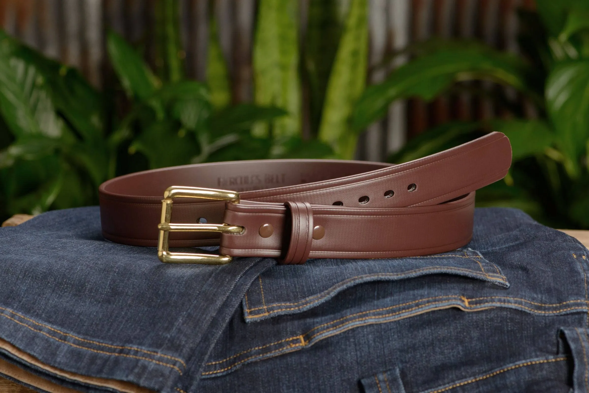 The Hercules Belt™ -  Brown Max Thick With Brass Buckle 1.50" (H505BR)