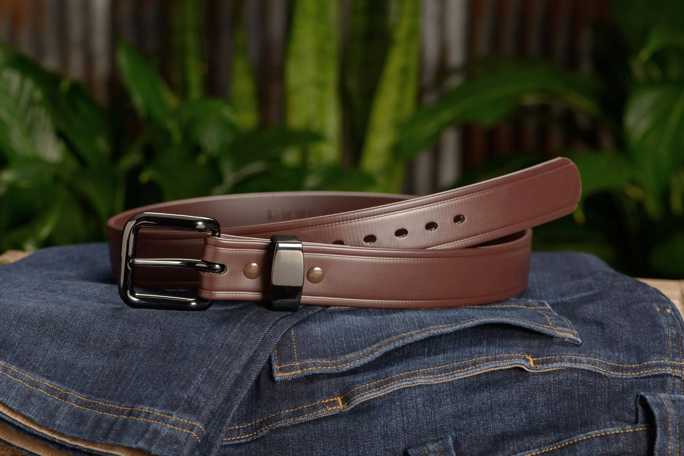 The Hercules Belt™ -  Brown Max Thick With Gunmetal Buckle And Keeper 1.50" (H560BR)