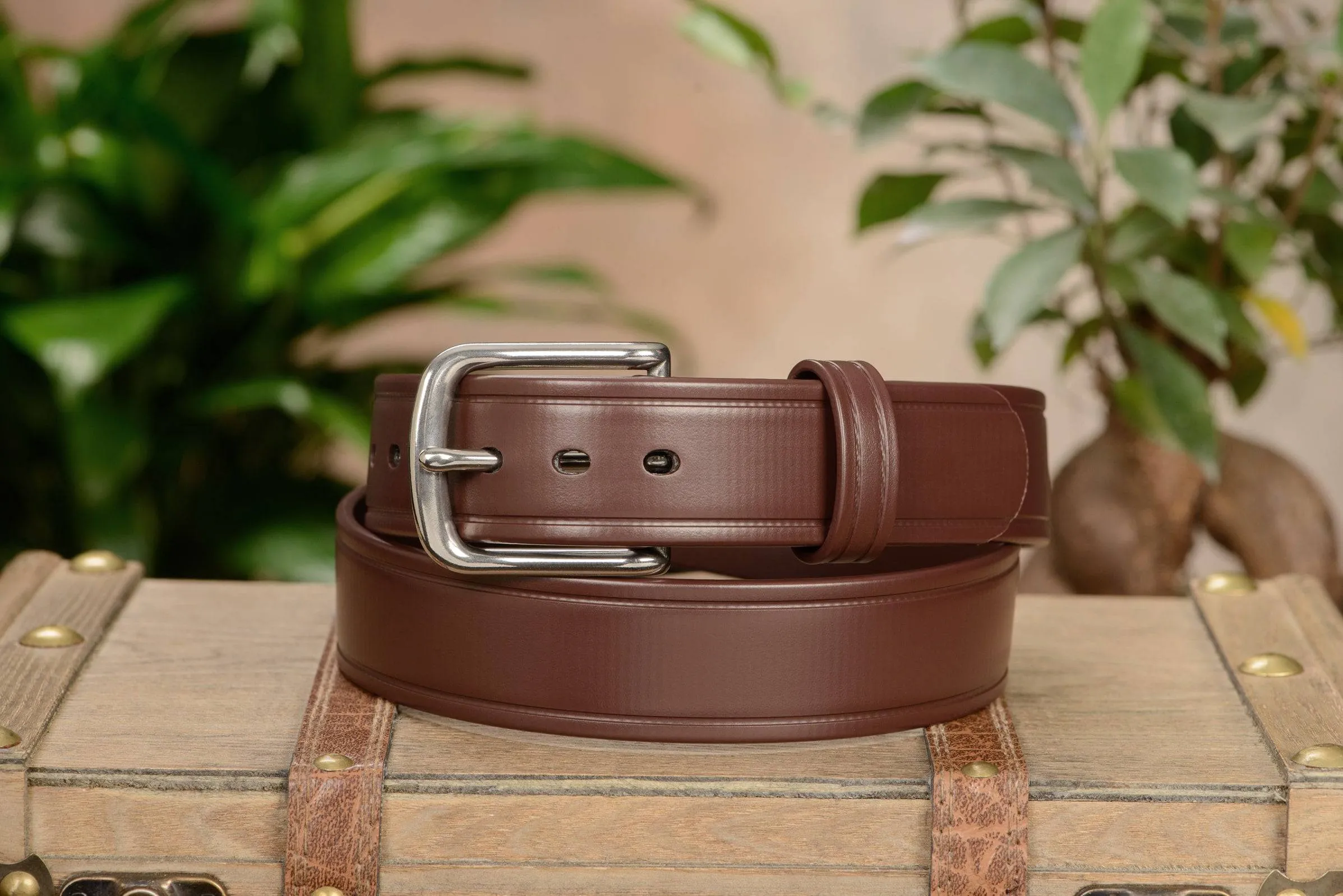 The Hercules Belt™ -  Brown Max Thick With Stainless Buckle 1.50" (H520BR)