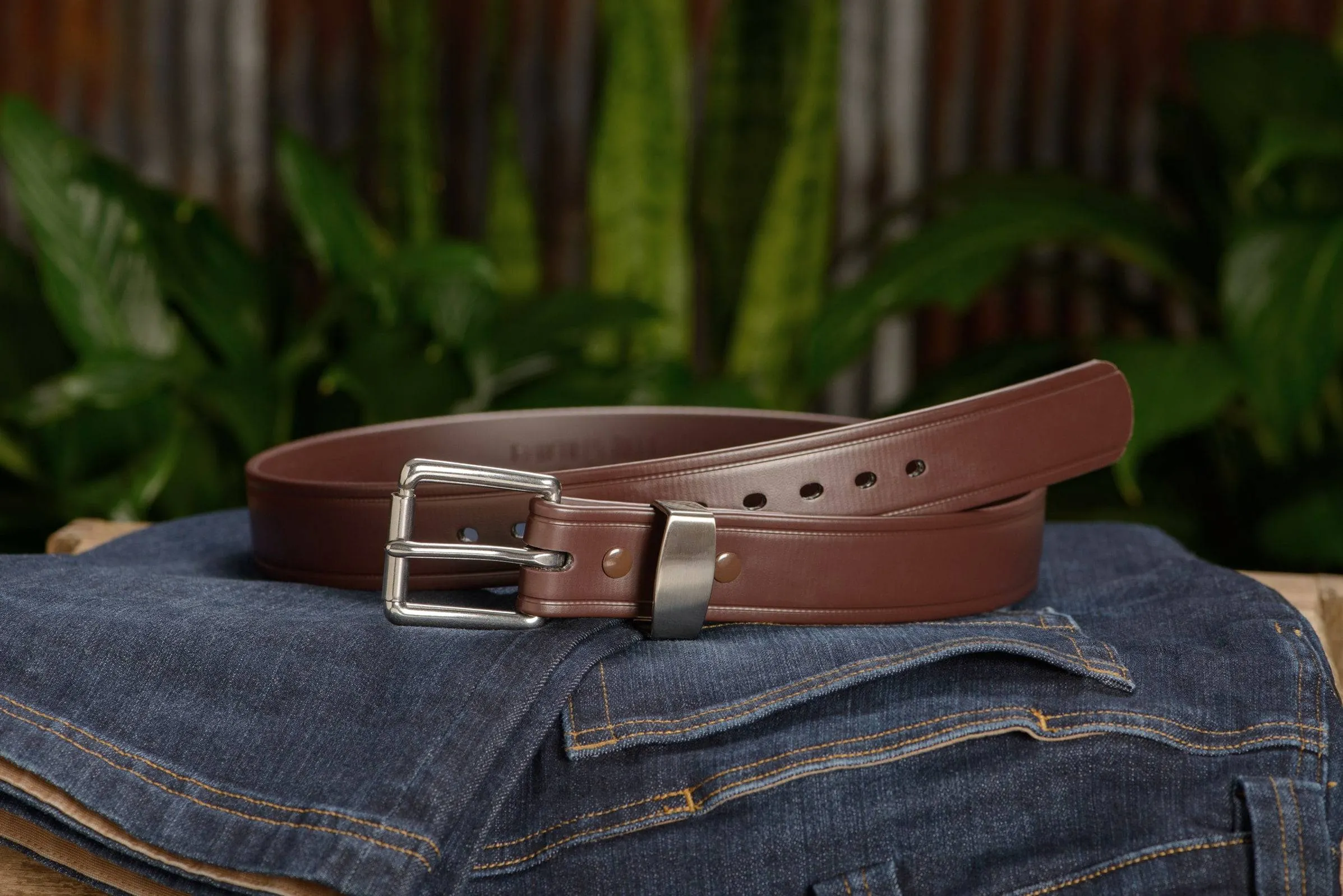The Hercules Belt™ - Brown Max Thick With Stainless Elongated Buckle And Keeper 1.50" (H510BR)