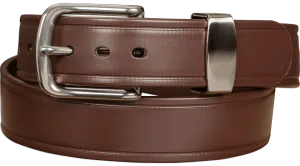 The Hercules Belt™ - Brown Max Thick With Stainless Rounded Buckle And Keeper 1.50" (H530BR)