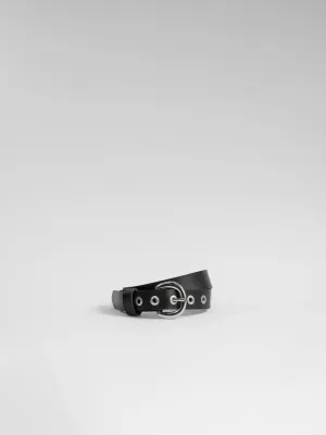 The Lair Camille Eyelet Belt Slim Silver