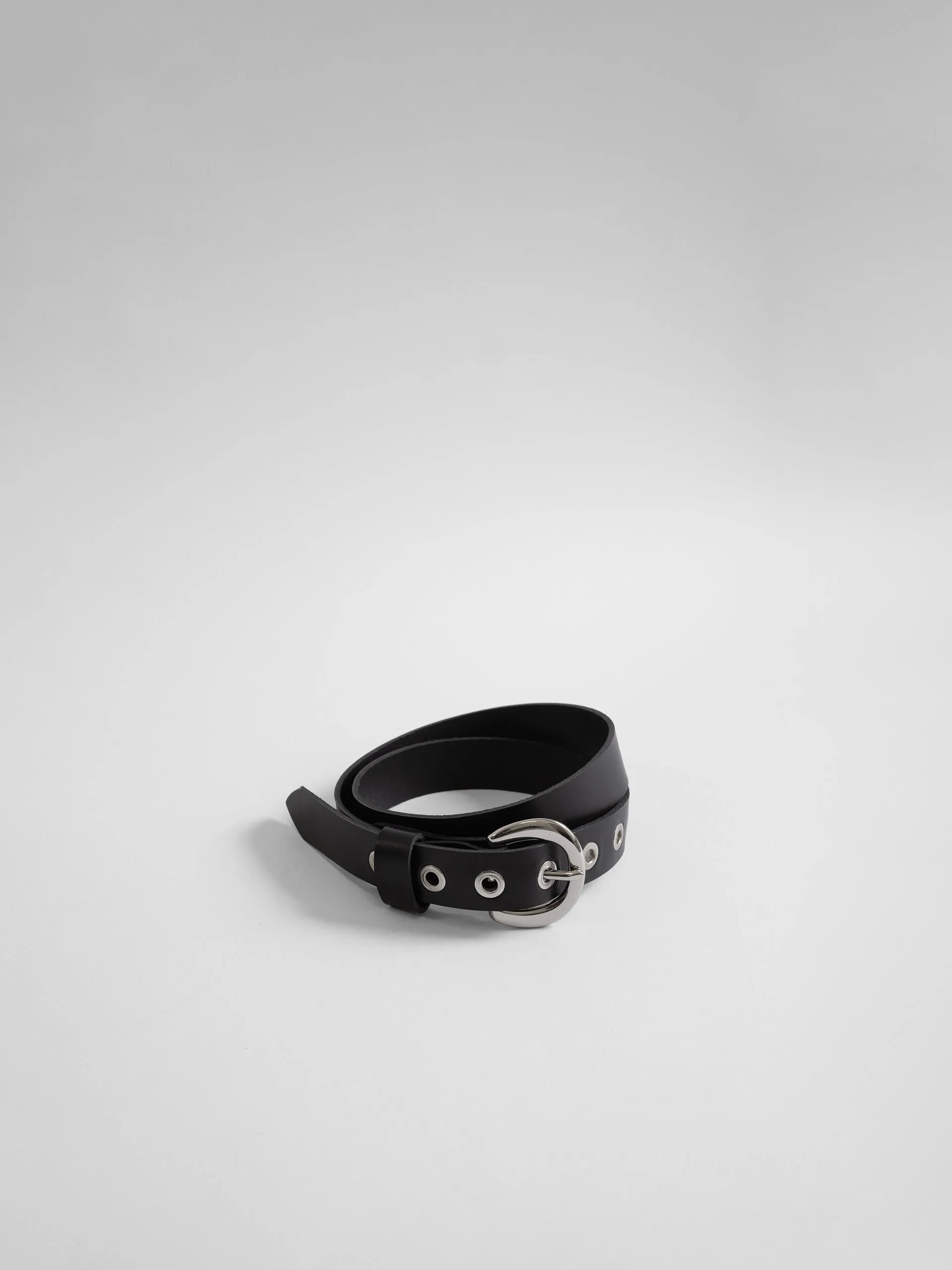 The Lair Camille Eyelet Belt Slim Silver