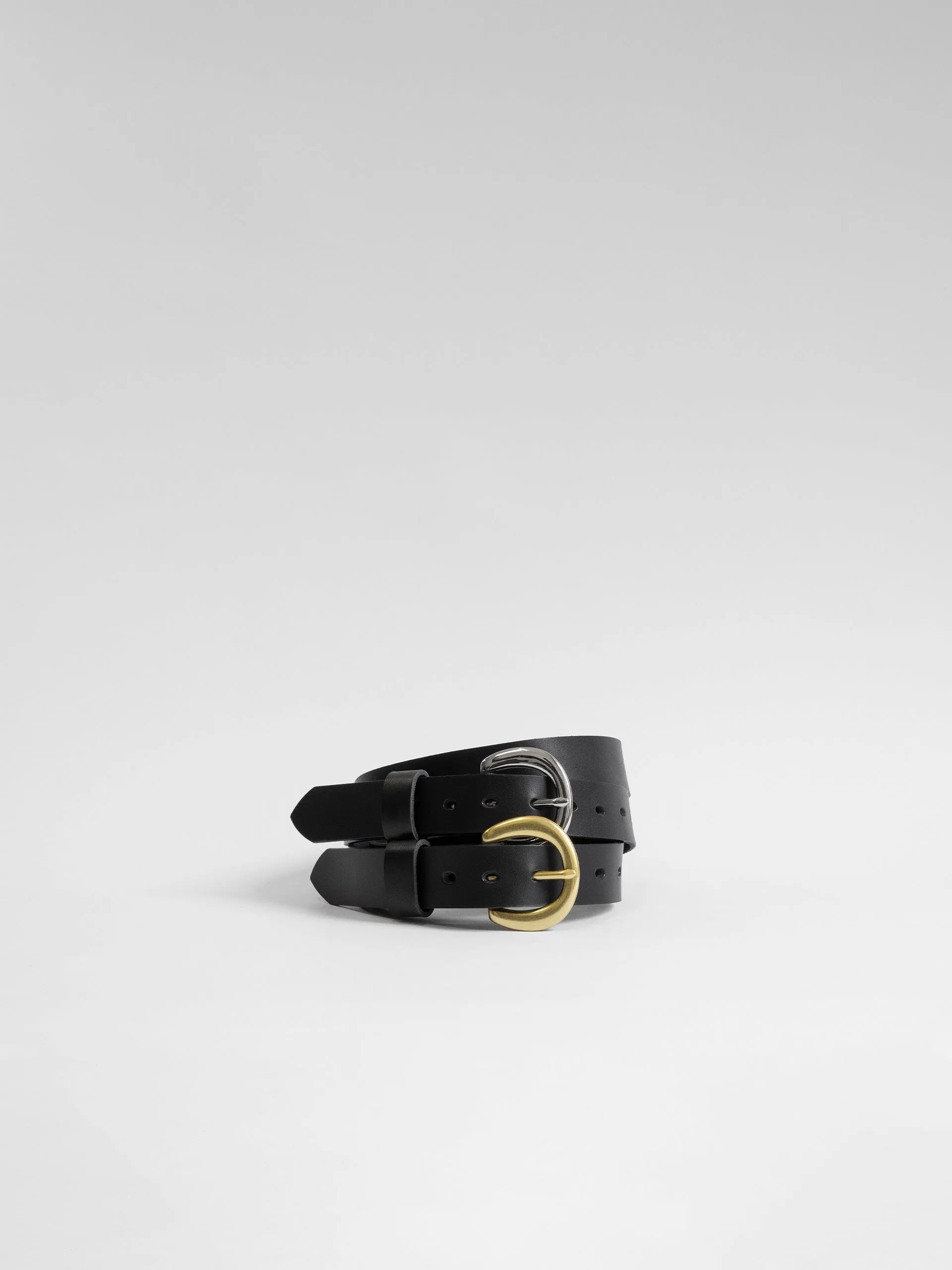 The lair Camille Slim Belt Silver