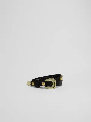 The Lair Margot Dome Studded Belt Brass