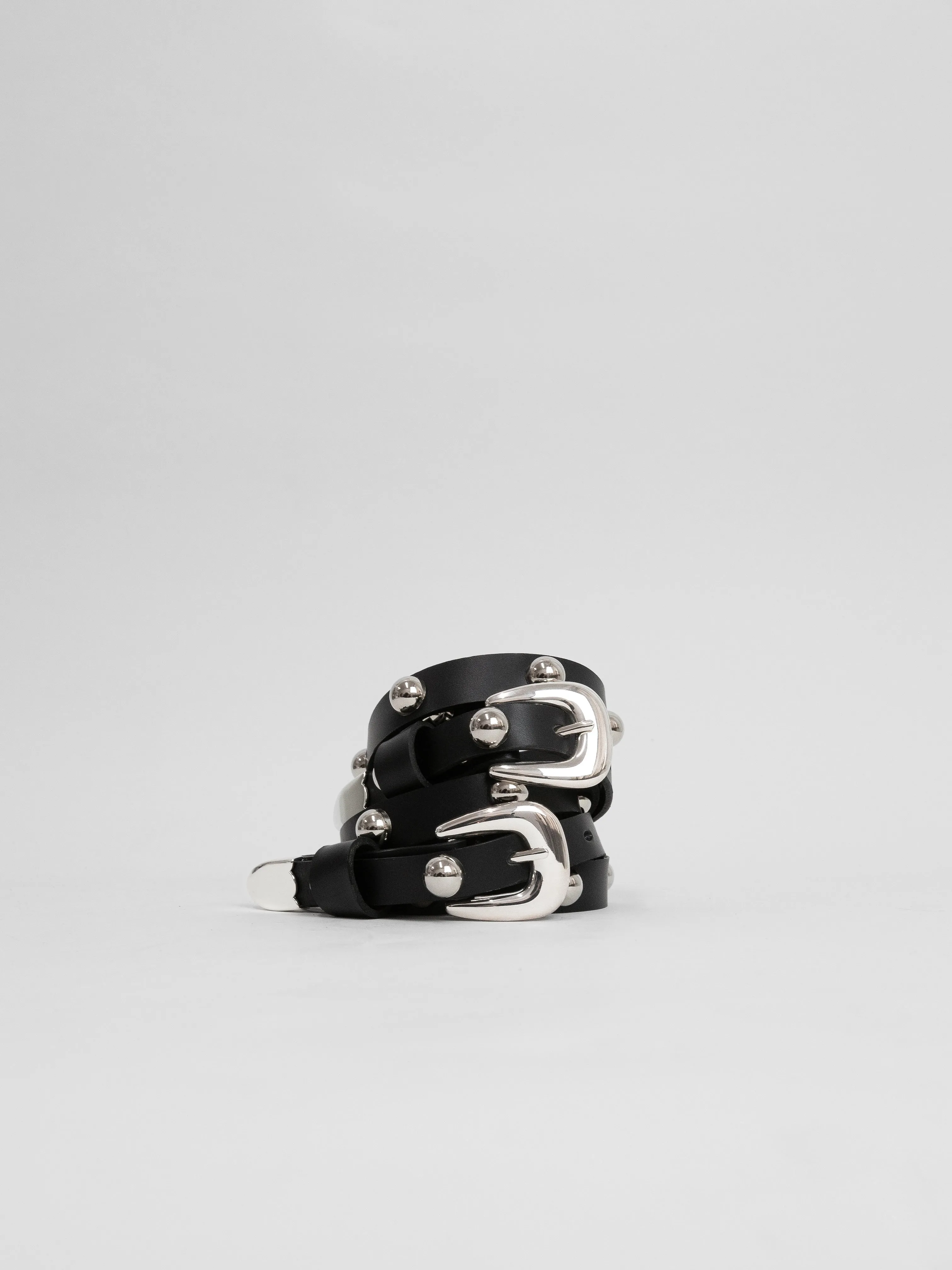 The Lair Margot Dome Studded Belt Silver
