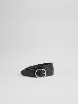 The Lair Oval Buckle Belt Silver