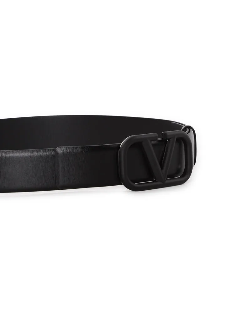 Valentino VLogo Plaque Buckle Belt