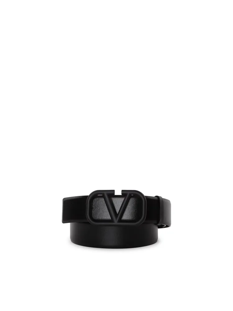 Valentino VLogo Plaque Buckle Belt