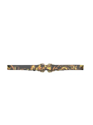 Versace Jeans Couture Baroque Print Buckle Belt
