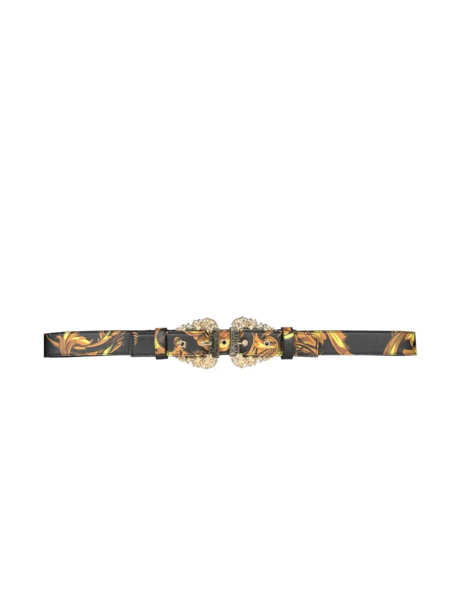 Versace Jeans Couture Baroque Print Buckle Belt