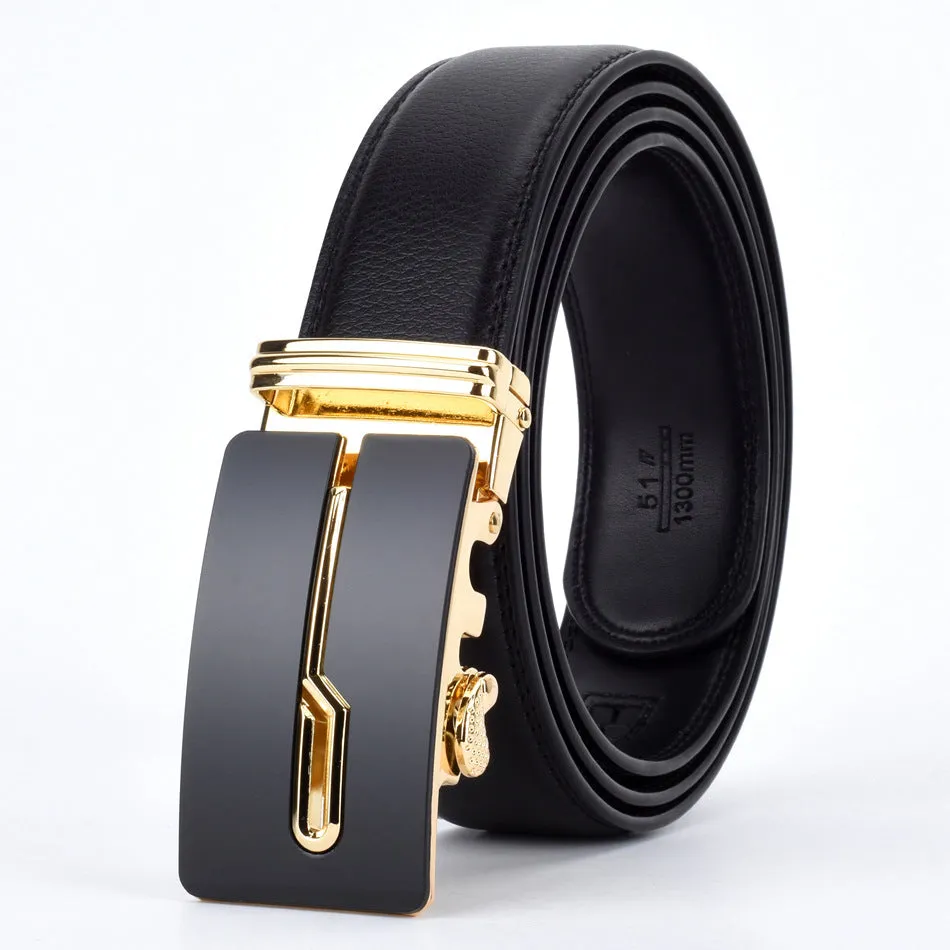 West Louis™ Designer Buckle Leather Belt