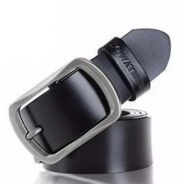 West Louis™ Vintage Style Pin Buckle Cow Genuine Leather Belt
