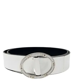White Wrinkled Patent Leather