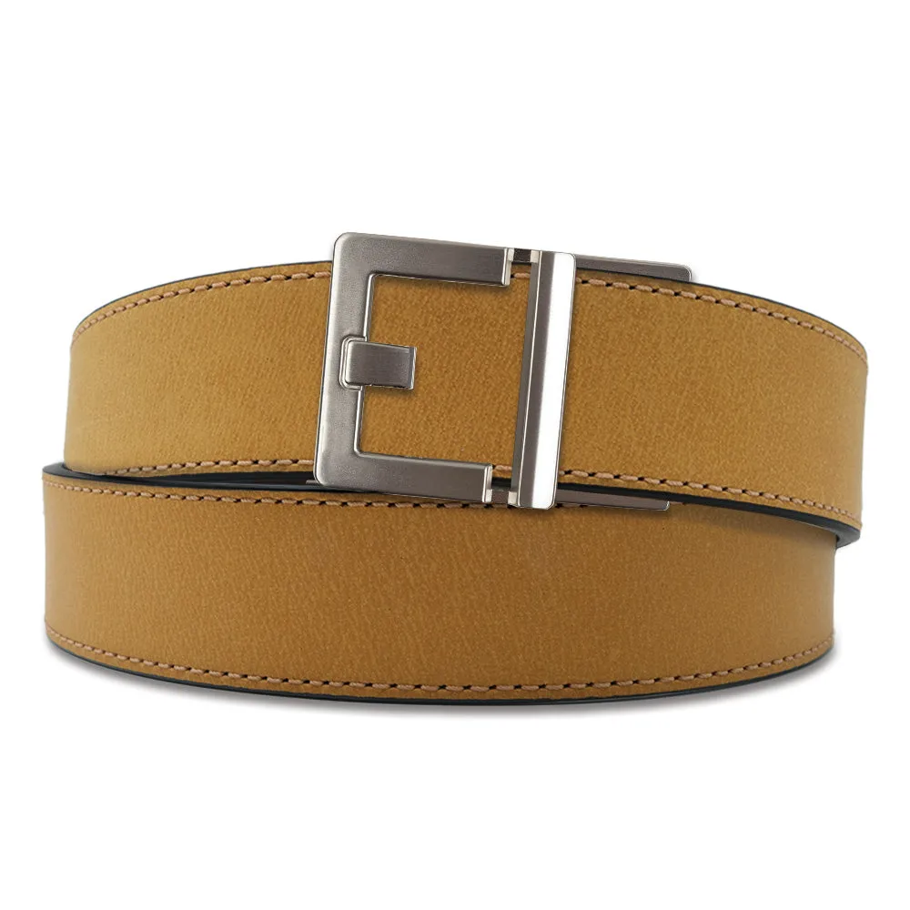X SERIES BUCKLE  | TAN BUFFALO LEATHER GUN BELT 1.5"