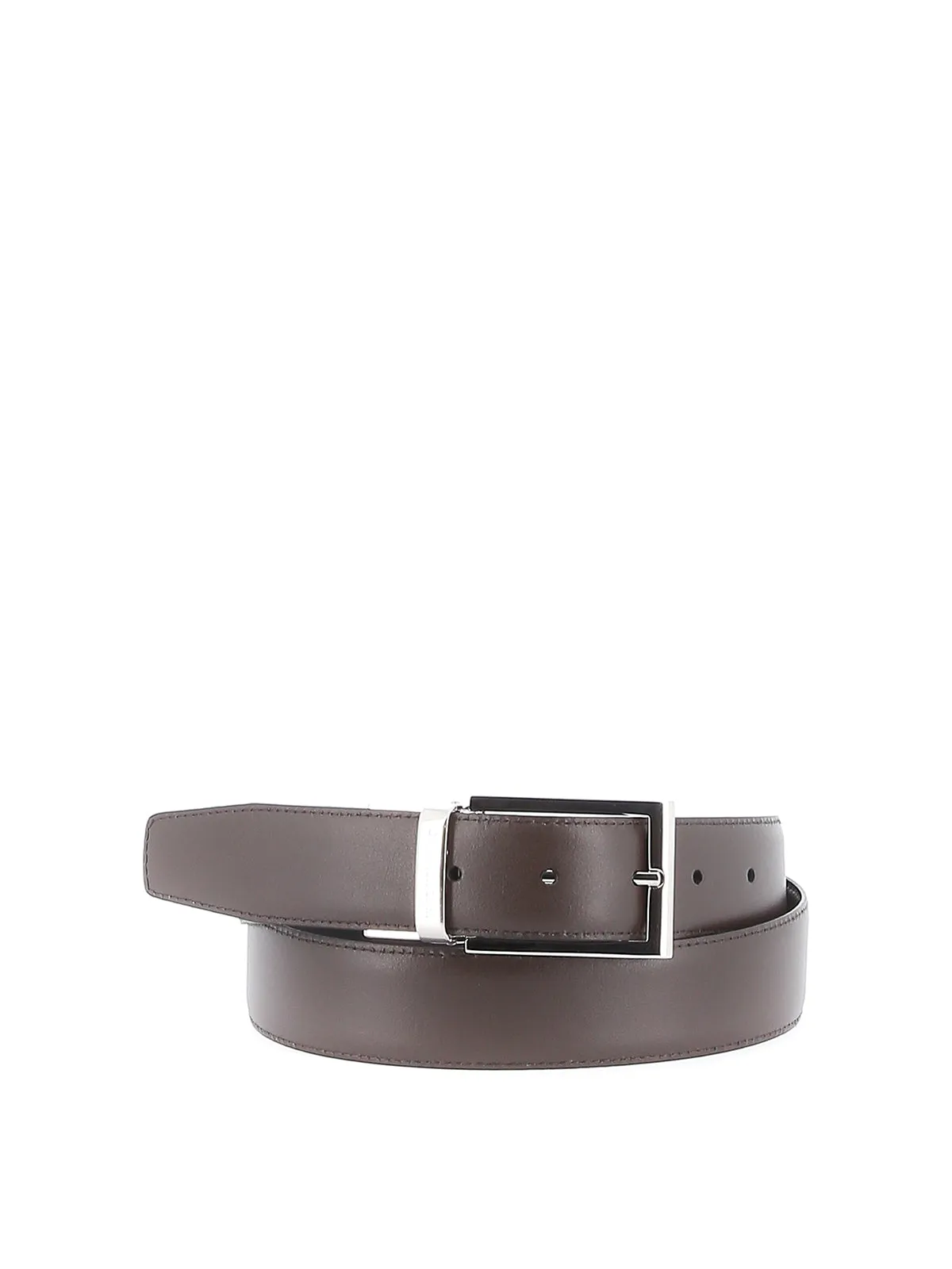 Z Zegna Logo Detailed Reversible Belt